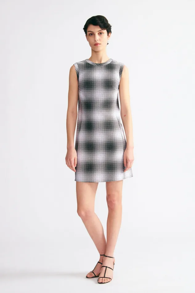 Emilia Wickstead Dresses Women Emmy Dress In Black and White Checked Cloque Emilia Wickstead Dresses Women Emmy Dress In Black and White Checked Cloque