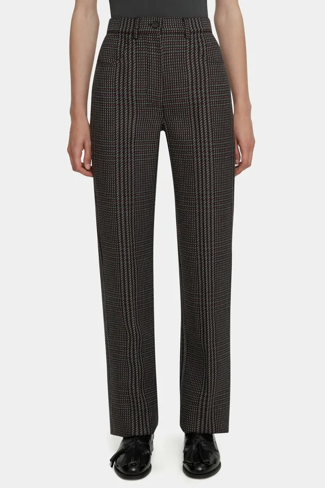 Emilia Wickstead Trousers Women Brinkley Trousers in Prince of Wales Check Merino Wool Emilia Wickstead Trousers Women Brinkley Trousers in Prince of Wales Check Merino Wool