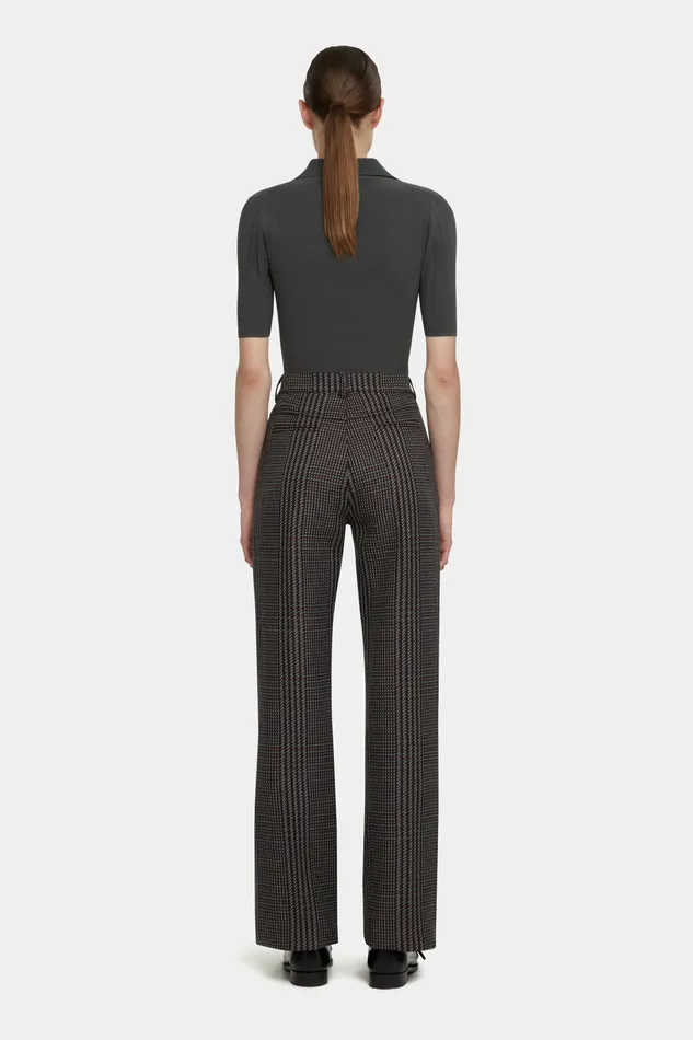 Emilia Wickstead Trousers Women Brinkley Trousers in Prince of Wales Check Merino Wool Emilia Wickstead Trousers Women Brinkley Trousers in Prince of Wales Check Merino Wool