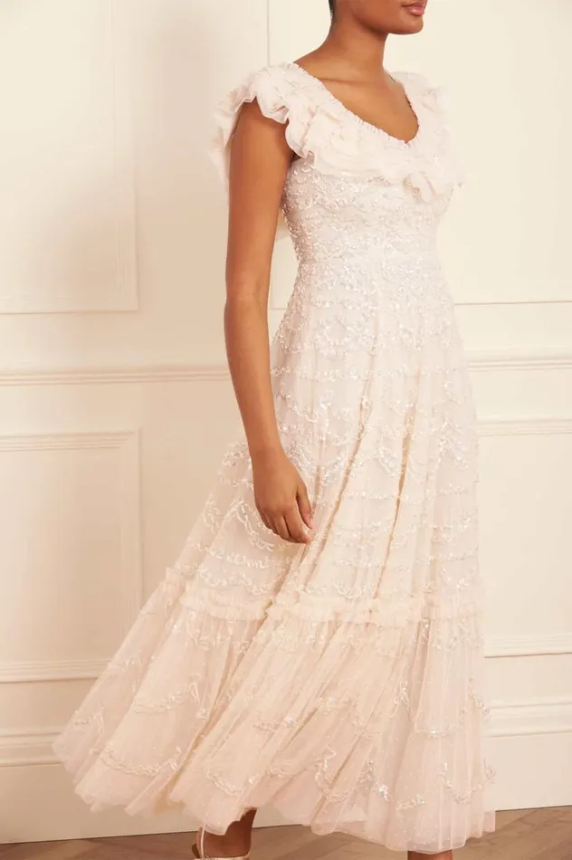 Everthine Ankle Gown Champagne Women Needle and Thread Dresses