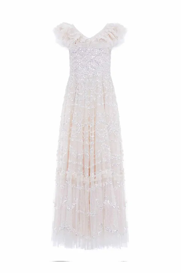 Everthine Ankle Gown Champagne Women Needle and Thread Dresses