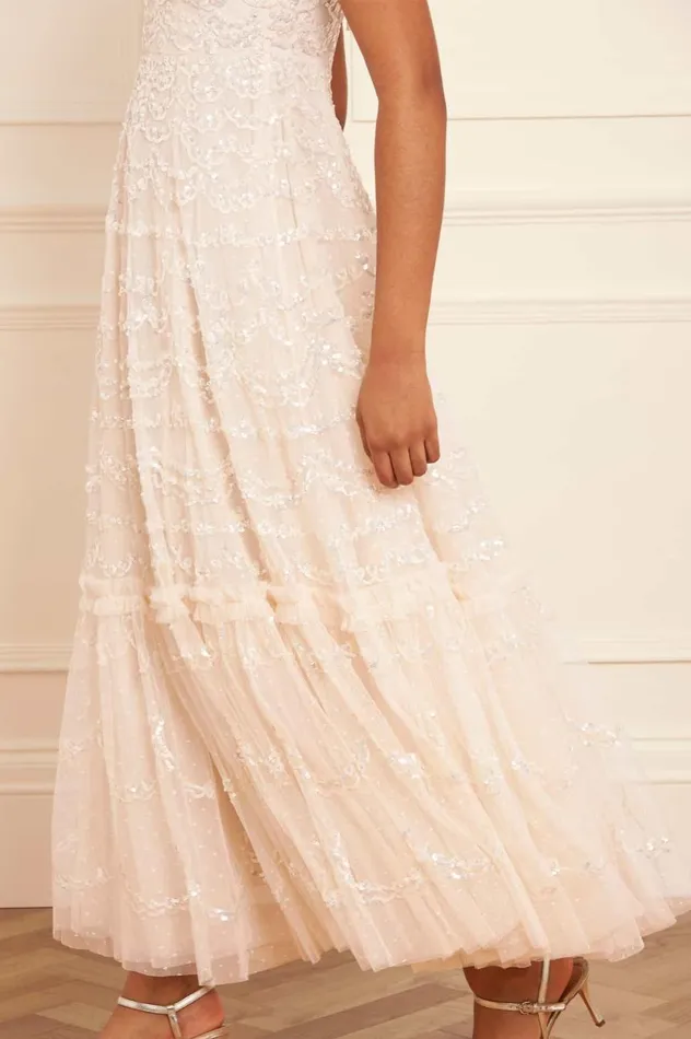 Everthine Ankle Gown Champagne Women Needle and Thread Dresses