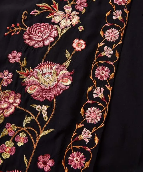 Exquisite Embroidered Kimono Black Apparel Tops Tunics and Blouses Joebrowns