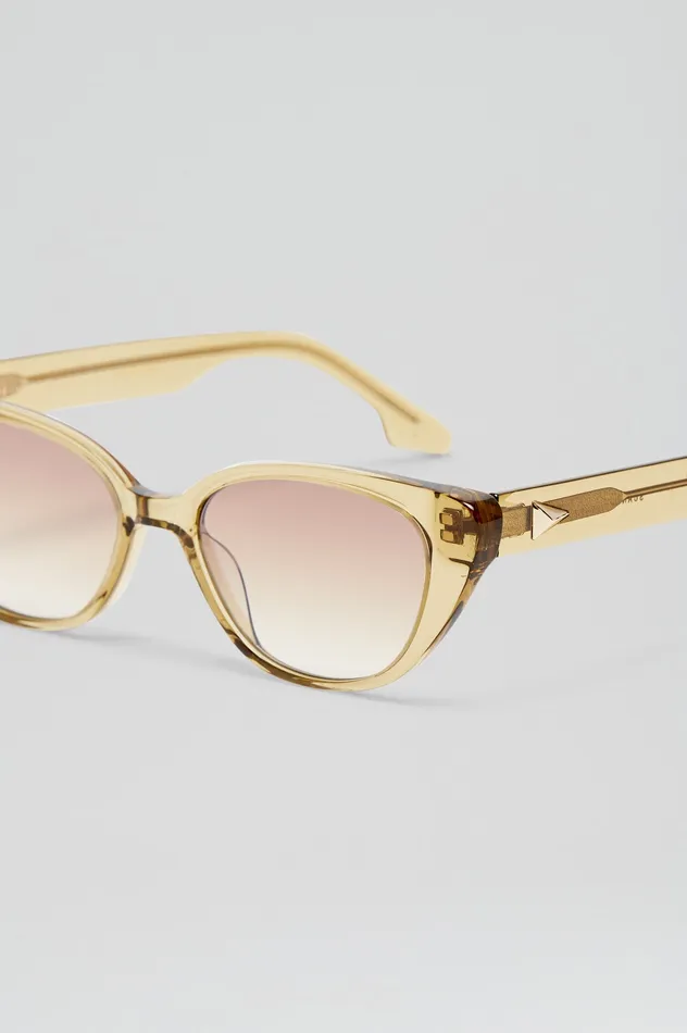 Eyewear Scanlan Theodore Women ST FELINE OVAL SUNGLASSES SAHARA Eyewear Scanlan Theodore Women ST FELINE OVAL SUNGLASSES SAHARA