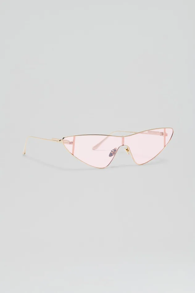 Eyewear Scanlan Theodore Women ST METAL CAT SHIELD SUNGLASSES LIGHTGOLD Eyewear Scanlan Theodore Women ST METAL CAT SHIELD SUNGLASSES LIGHTGOLD