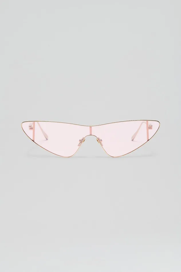 Eyewear Scanlan Theodore Women ST METAL CAT SHIELD SUNGLASSES LIGHTGOLD Eyewear Scanlan Theodore Women ST METAL CAT SHIELD SUNGLASSES LIGHTGOLD