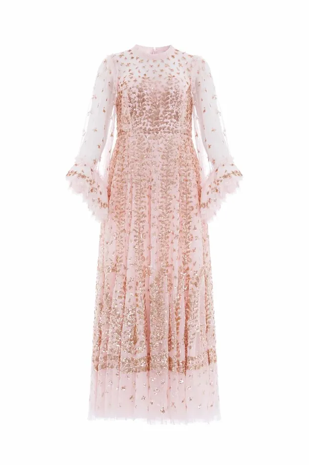 Fern Ankle Gown Pink Women Needle and Thread Dresses