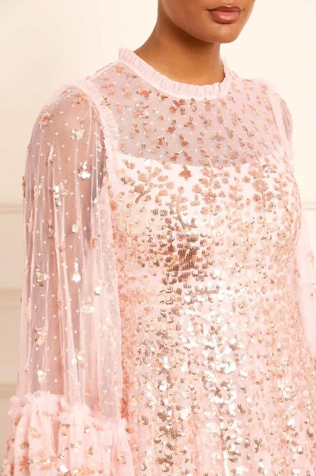 Fern Ankle Gown Pink Women Needle and Thread Dresses