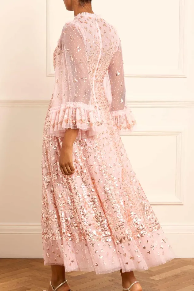 Fern Ankle Gown Pink Women Needle and Thread Dresses