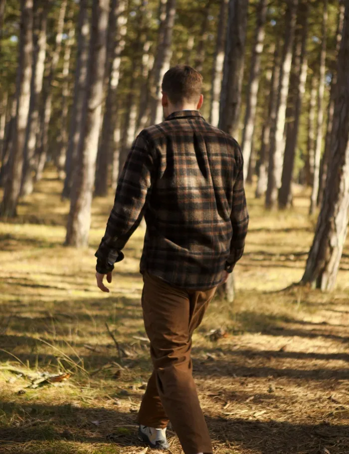 Fort Jackets IVY WOOL OVERSHIRT Brown Check 8211 Men Fort Jackets IVY WOOL OVERSHIRT Brown Check 8211 Men