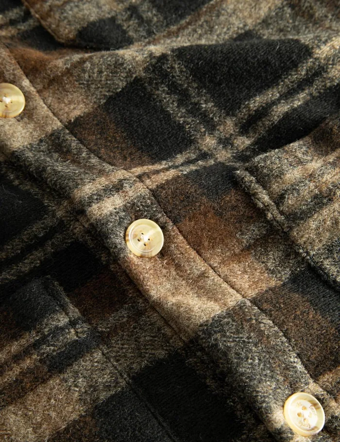 Fort Jackets IVY WOOL OVERSHIRT Brown Check 8211 Men Fort Jackets IVY WOOL OVERSHIRT Brown Check 8211 Men
