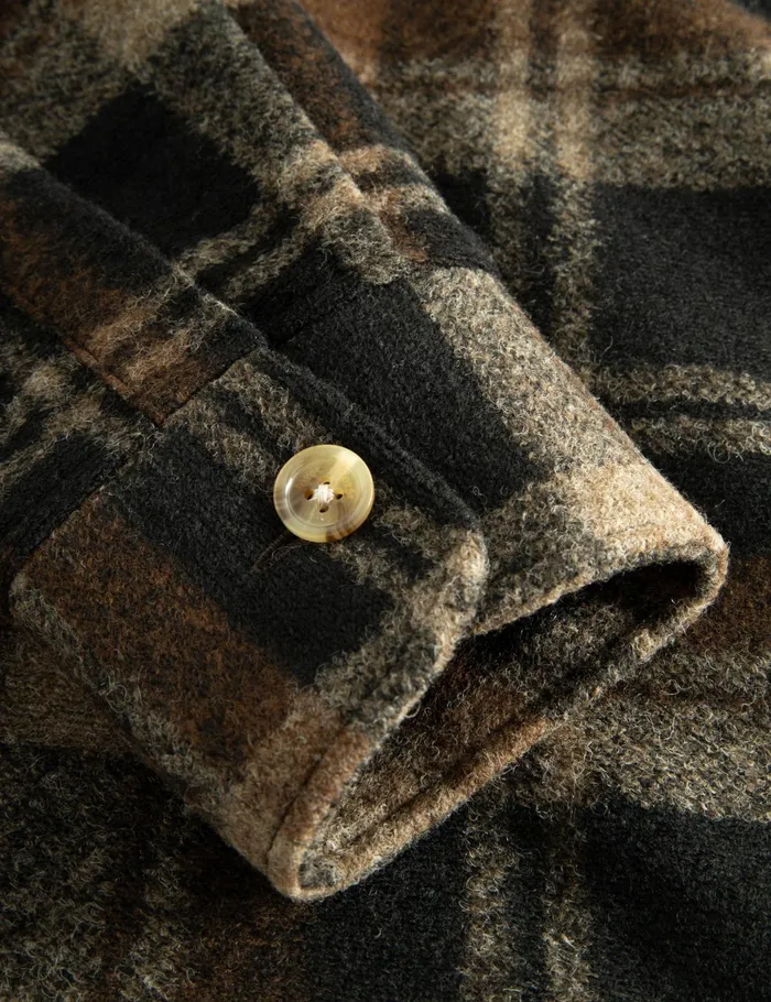 Fort Jackets IVY WOOL OVERSHIRT Brown Check 8211 Men Fort Jackets IVY WOOL OVERSHIRT Brown Check 8211 Men
