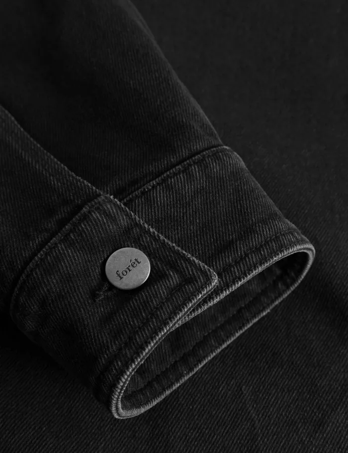 Fort Jackets ROWAN OVERSHIRT Washed Black Denim 8211 Men
