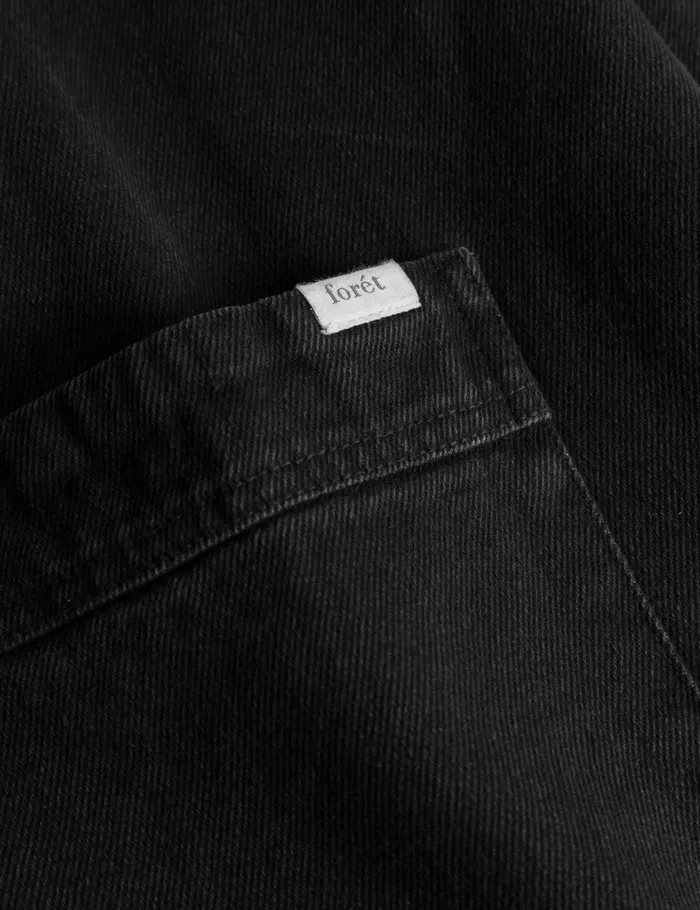 Fort Jackets ROWAN OVERSHIRT Washed Black Denim 8211 Men