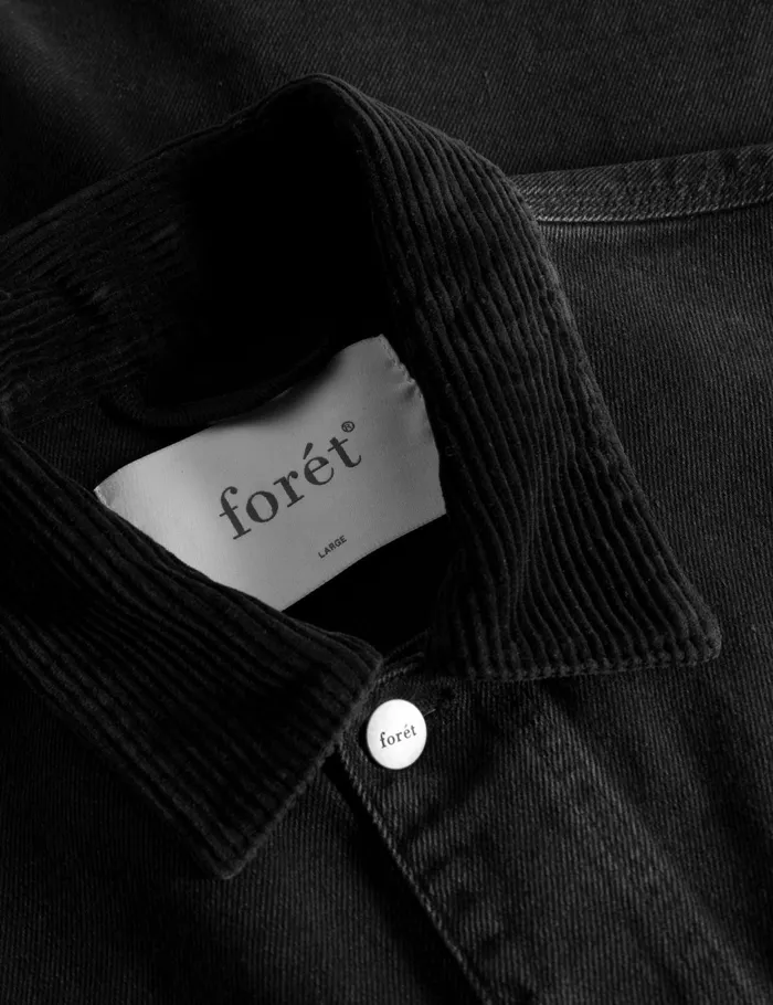 Fort Jackets ROWAN OVERSHIRT Washed Black Denim 8211 Men