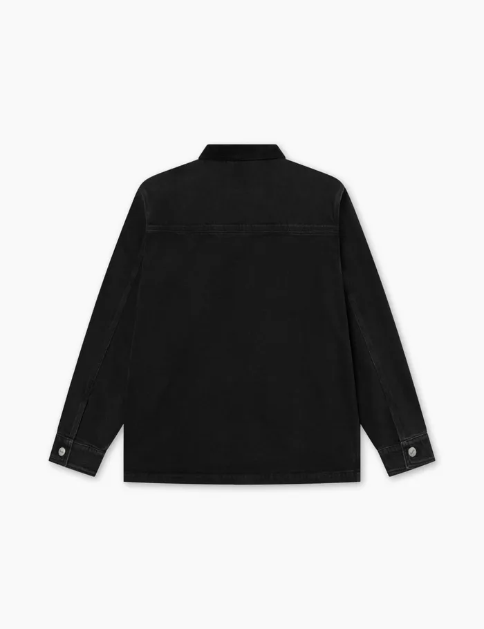 Fort Jackets ROWAN OVERSHIRT Washed Black Denim 8211 Men