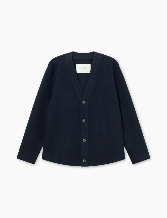 Fort Knitwear HILL WOOL CARDIGAN Navy 8211 Men