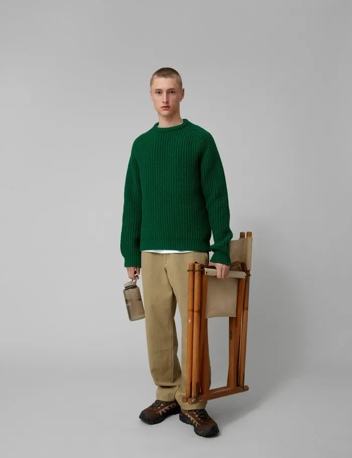 Fort Knitwear TRIP CHUNKY RIB KNIT Green 8211 Men