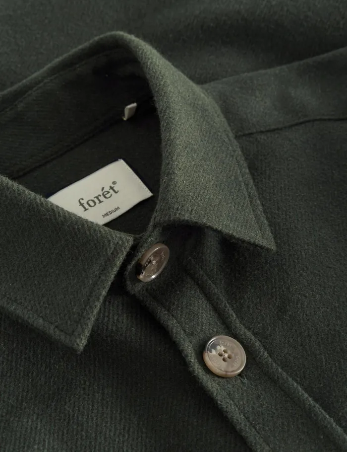 Fort Overshirts MAP FLANNEL SHIRT Dark Moss 8211 Men