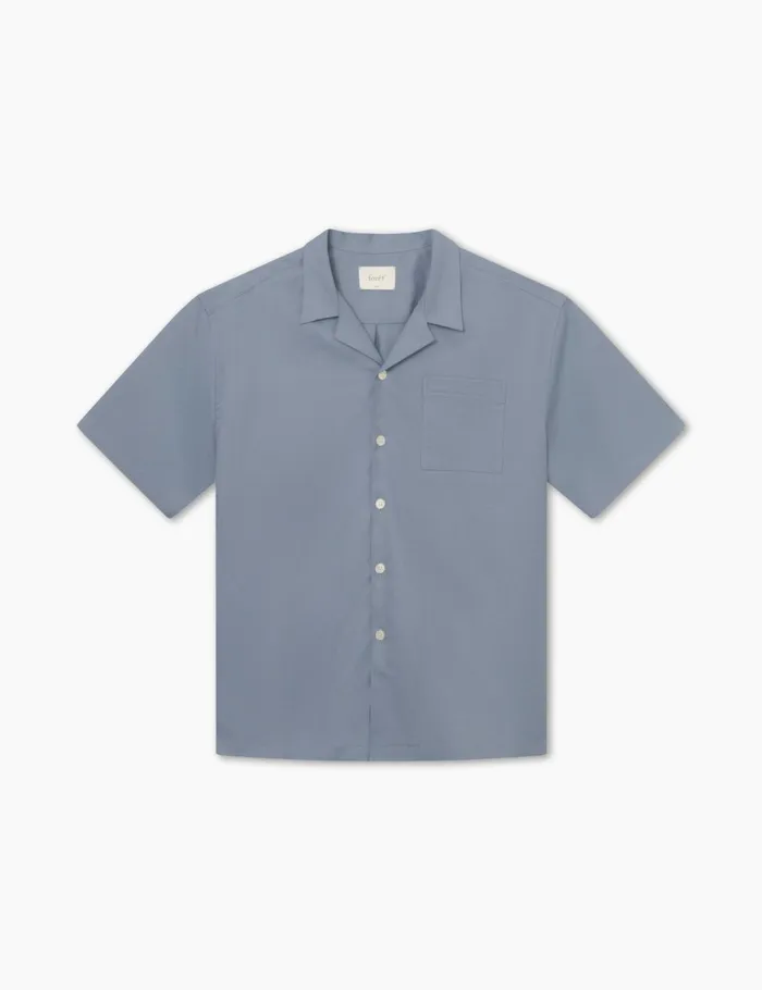 Fort Shirts BASIN SS SHIRT Vintage Blue 8211 Men