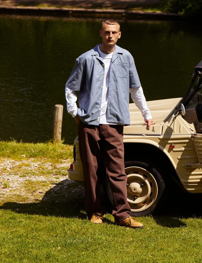 Fort Shirts BASIN SS SHIRT Vintage Blue 8211 Men Fort Shirts BASIN SS SHIRT Vintage Blue 8211 Men