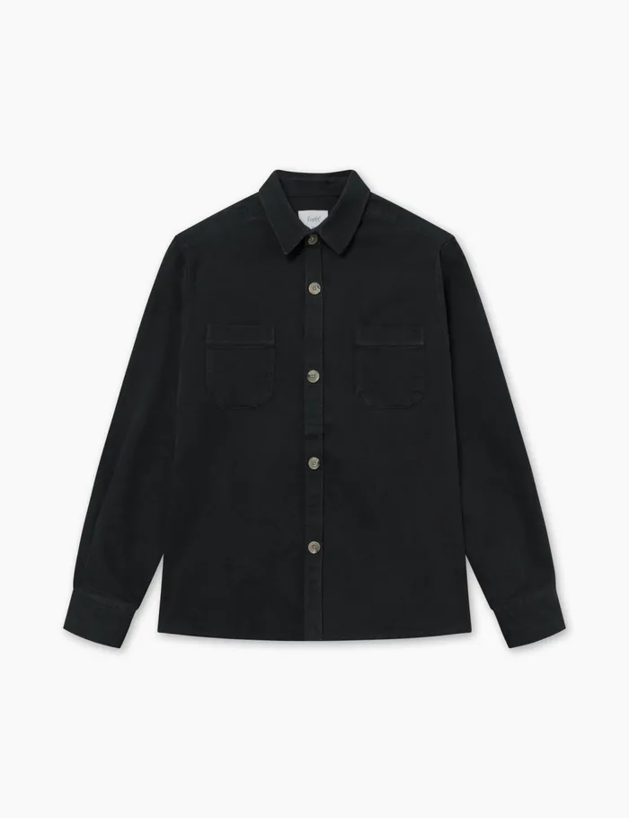 Fort Shirts FELLOW TWILL SHIRT Washed Black 8211 Men