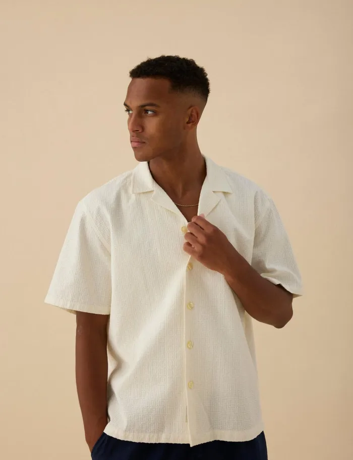Fort Shirts PEER SS SHIRT Cloud 8211 Men Fort Shirts PEER SS SHIRT Cloud 8211 Men