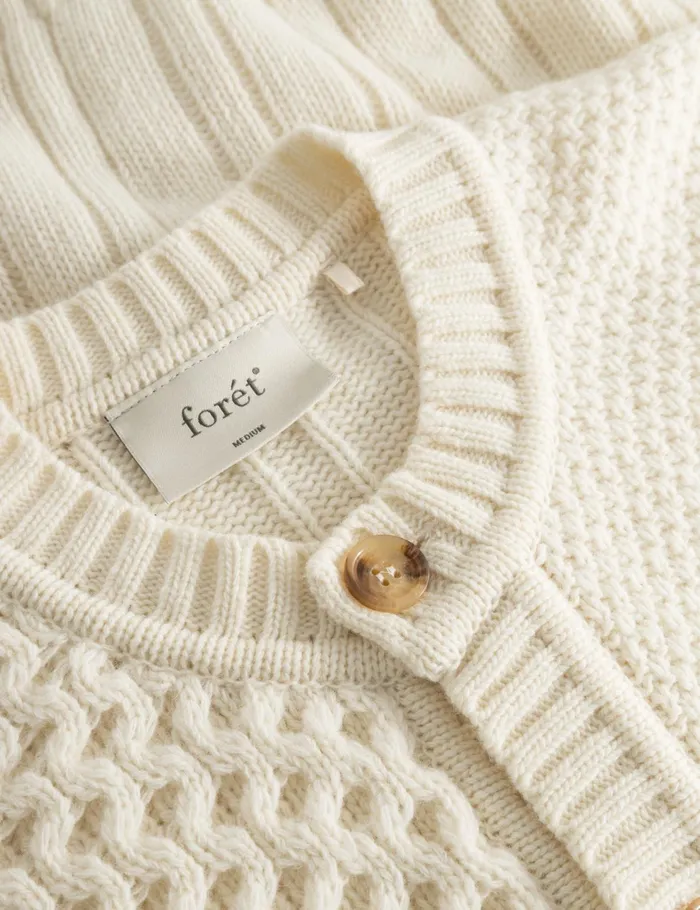 Fort Sweatshirts HYBRID CABLE CARDIGAN Cloud 8211 Men Fort Sweatshirts HYBRID CABLE CARDIGAN Cloud 8211 Men