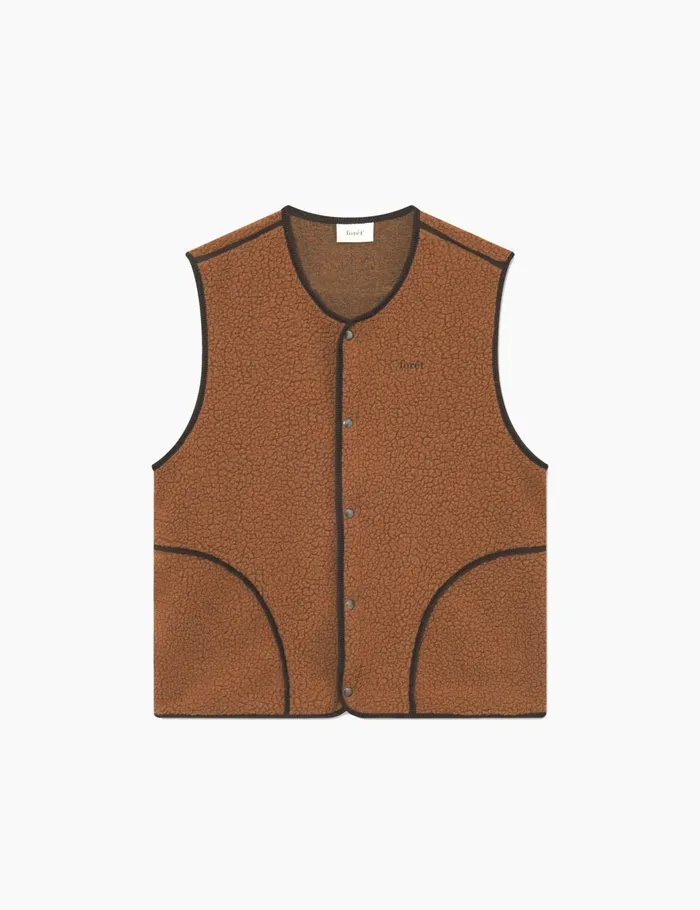 Fort Vests TULIP SHERPA FLEECE VEST Brown 8211 Men
