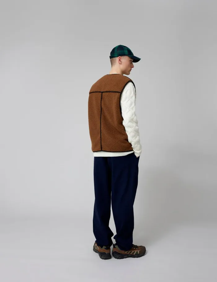 Fort Vests TULIP SHERPA FLEECE VEST Brown 8211 Men Fort Vests TULIP SHERPA FLEECE VEST Brown 8211 Men
