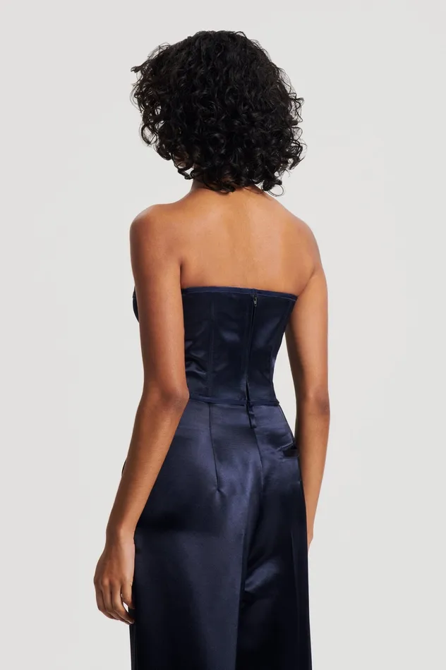 FRENCH SATIN BUSTIER INK Women Tops Scanlan Theodore