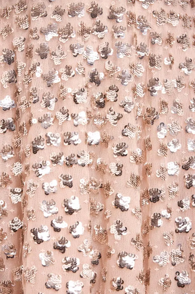 Glisten OffShoulder Ballerina Dress Beige Women Needle and Thread Dresses