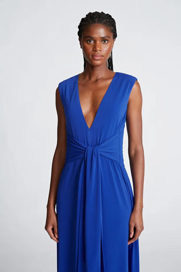 Gowns Women Halston Luciana Gown In Stretch Jersey Lapis
