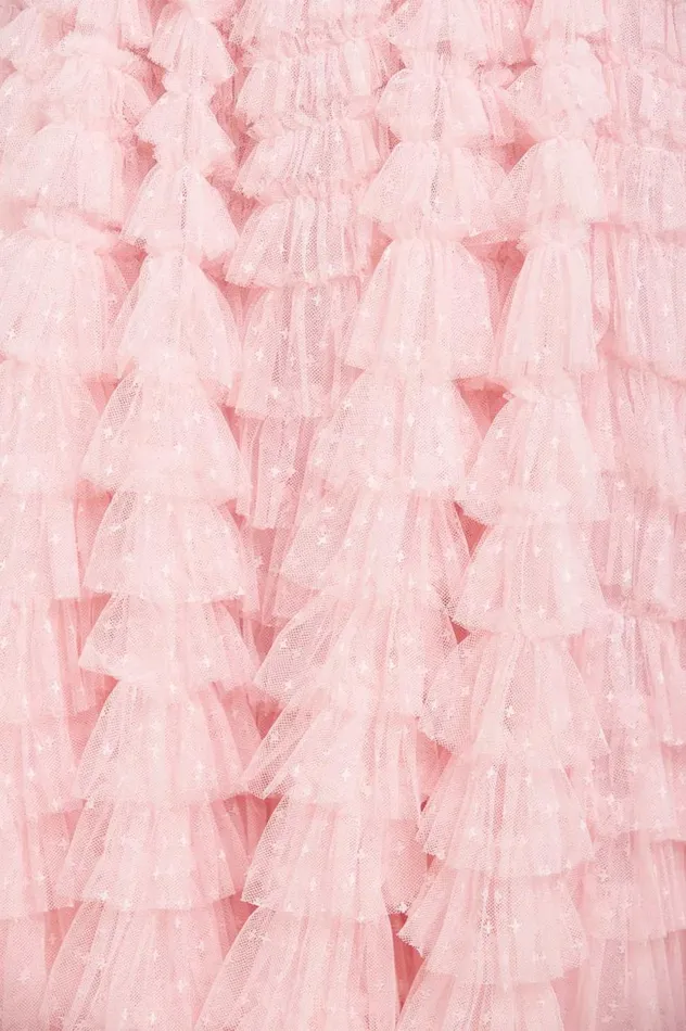 Hattie Ruffle Ankle Skirt Pink Women Needle and Thread Skirts