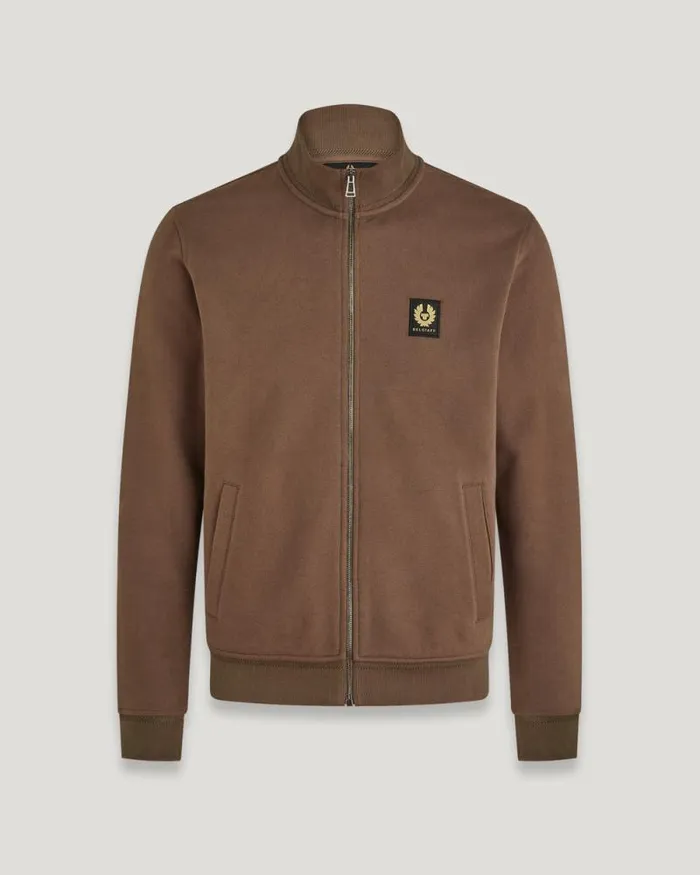 Hoodies and Sweatshirts Men Belstaff Belstaff Full Zip Sweatshirt Clay Brown