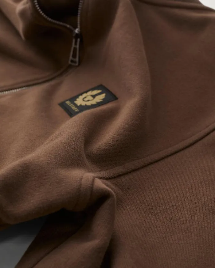 Hoodies and Sweatshirts Men Belstaff Belstaff Full Zip Sweatshirt Clay Brown Hoodies and Sweatshirts Men Belstaff Belstaff Full Zip Sweatshirt Clay Brown