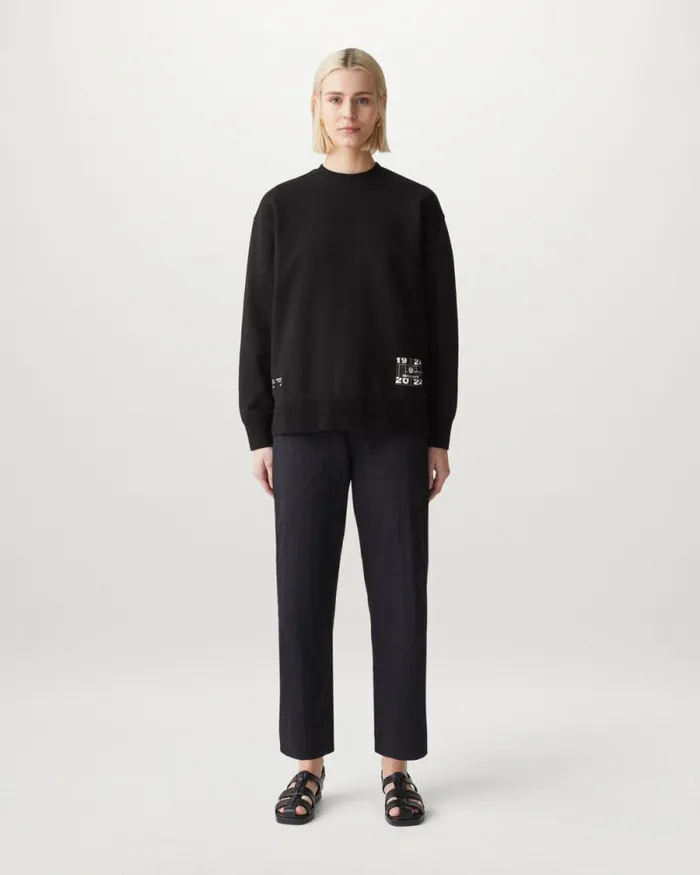 Hoodies and Sweatshirts Women Belstaff Centenary Micro Logo Sweatshirt Black British Khaki