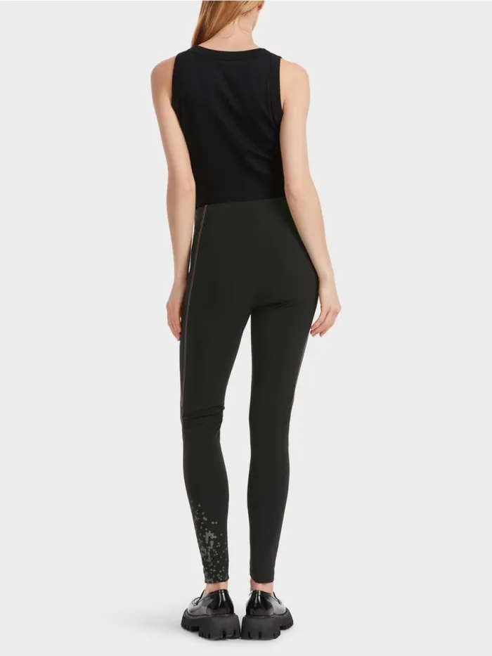 Hosen Damen Marc Cain Leggings Mit Ziernhten Black
