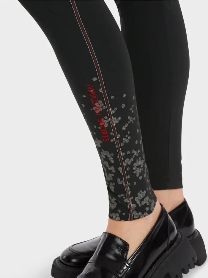 Hosen Damen Marc Cain Leggings Mit Ziernhten Black