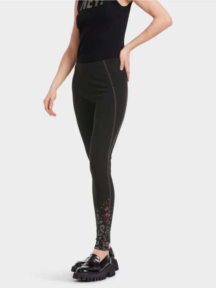 Hosen Damen Marc Cain Leggings Mit Ziernhten Black