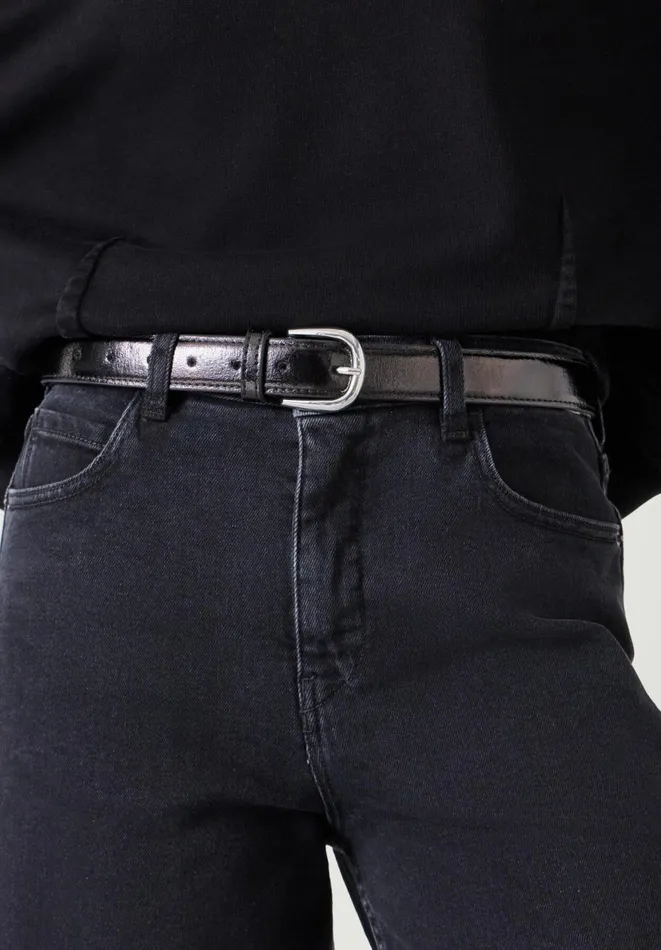 Hush Belts Women Polly Patent Leather Belt Black Hush Belts Women Polly Patent Leather Belt Black