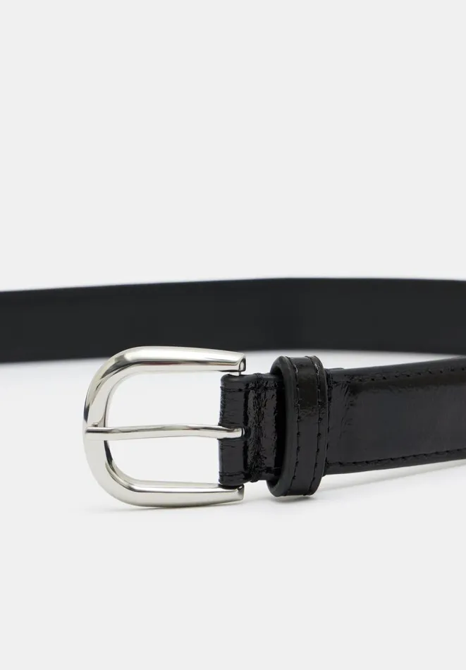 Hush Belts Women Polly Patent Leather Belt Black Hush Belts Women Polly Patent Leather Belt Black