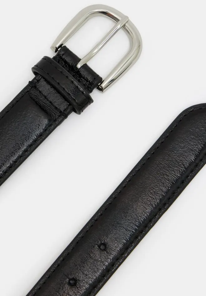 Hush Belts Women Polly Patent Leather Belt Black Hush Belts Women Polly Patent Leather Belt Black