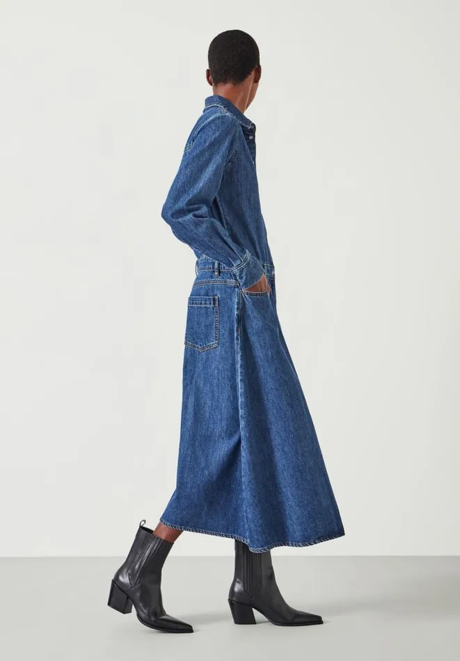 Hush Dresses Women Bella Maxi Denim Dress Light Authentic Blue Hush Dresses Women Bella Maxi Denim Dress Light Authentic Blue