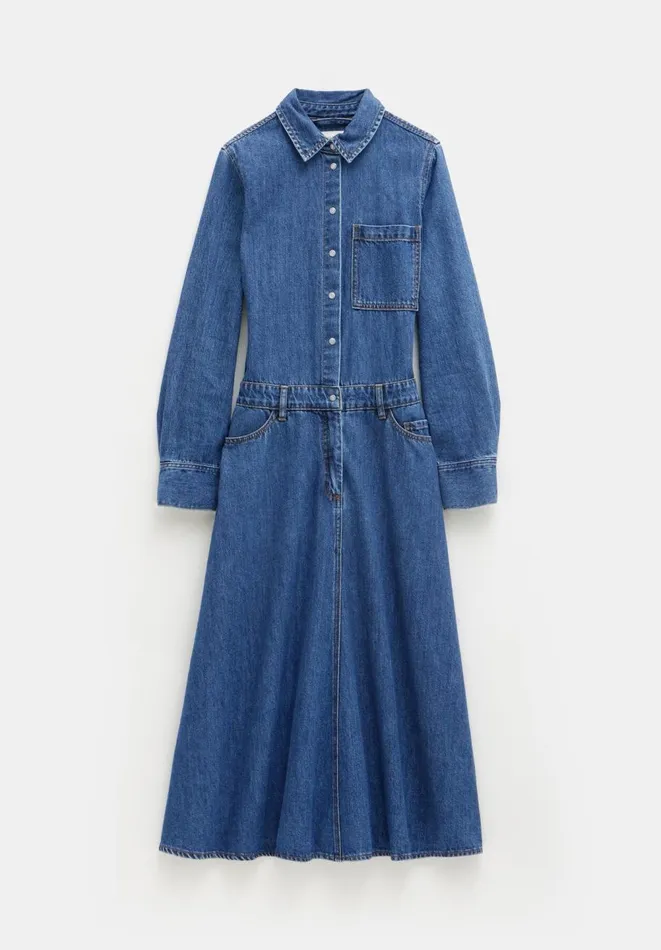 Hush Dresses Women Bella Maxi Denim Dress Light Authentic Blue Hush Dresses Women Bella Maxi Denim Dress Light Authentic Blue