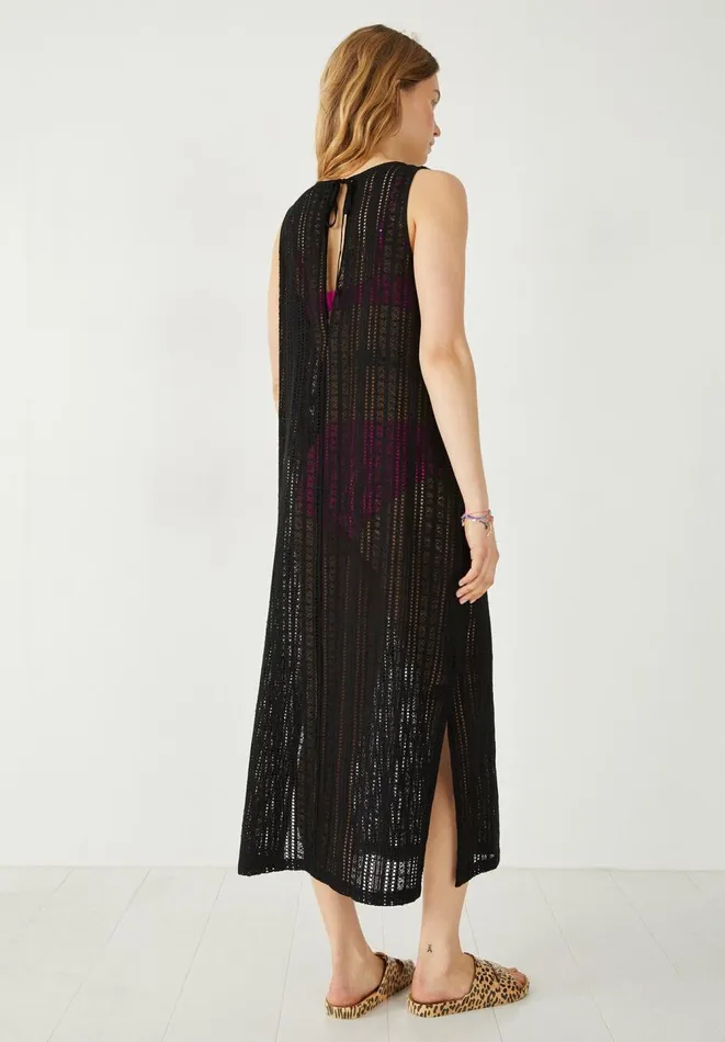 Hush Dresses Women Callista Crochet Maxi Dress Black