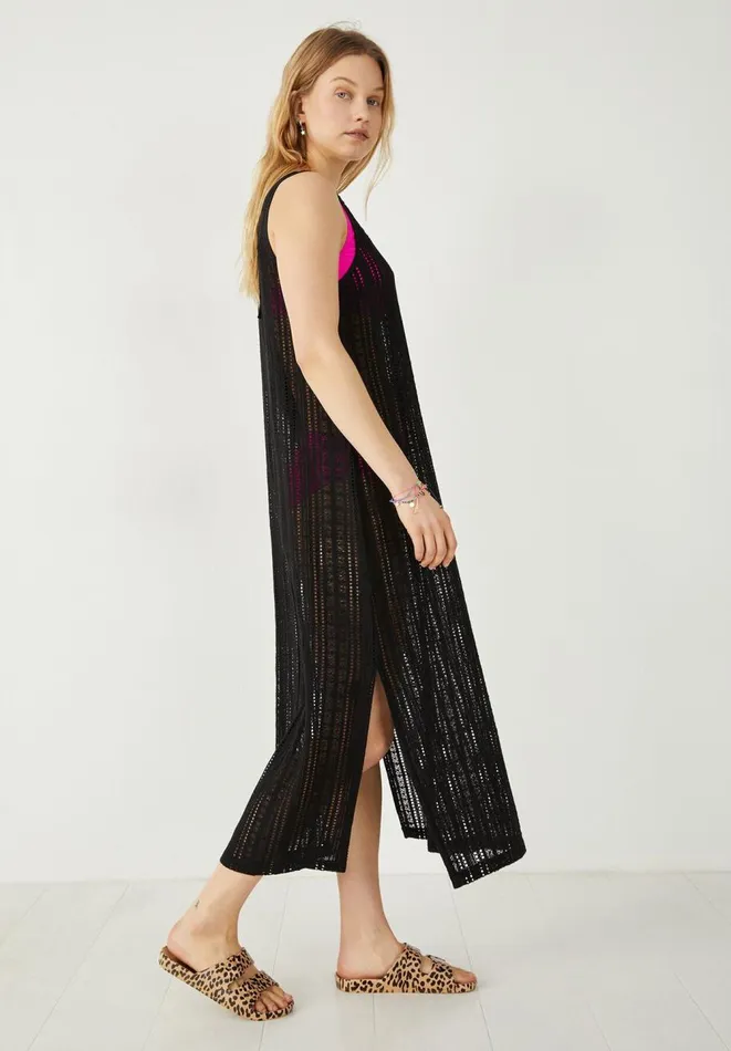 Hush Dresses Women Callista Crochet Maxi Dress Black