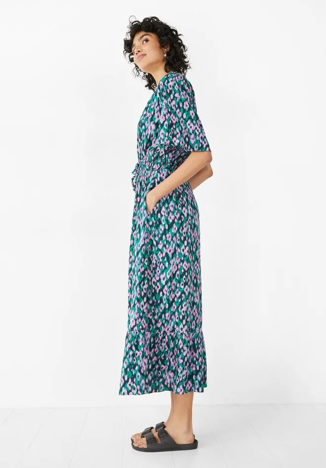 Hush Dresses Women Claudia Midi Dress Ikat Floral Green Hush Dresses Women Claudia Midi Dress Ikat Floral Green