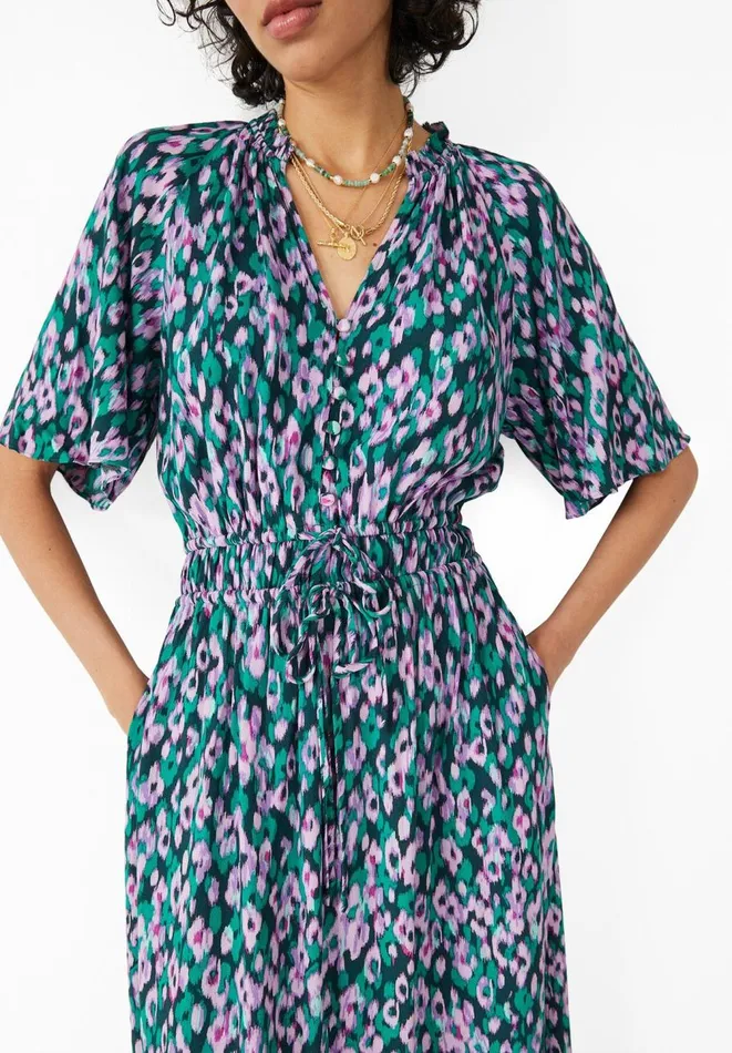 Hush Dresses Women Claudia Midi Dress Ikat Floral Green Hush Dresses Women Claudia Midi Dress Ikat Floral Green