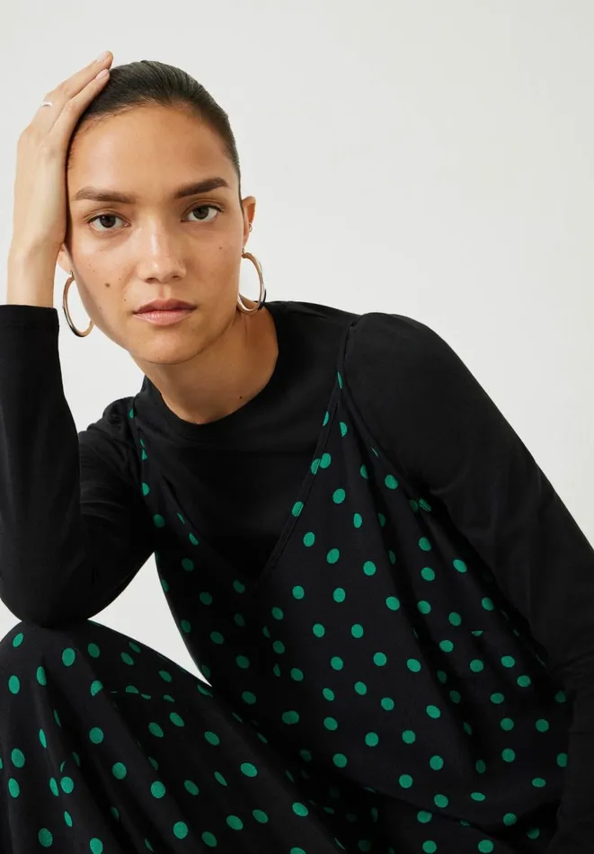 Hush Dresses Women Eloise Polka Dot Maxi Slip Dress Polka Dots Green